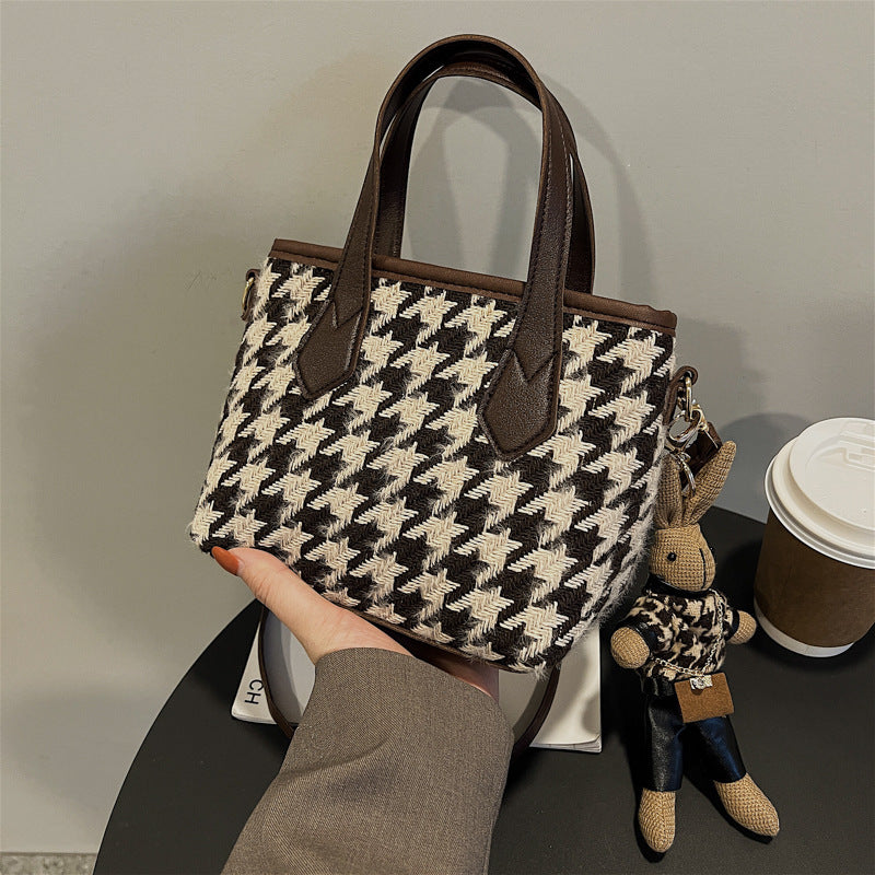 Fashion Houndstooth Shoulder Bags