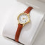 Roma Dial Leather-Band Quartz Watch