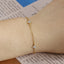 Crown Shape 18K Gold-Plated Bead Bracelet – Elegant Gold Crown Bead Stretch Bracelet