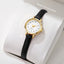 Roma Dial Leather-Band Quartz Watch