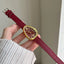 Small Roma Dial Leather Band Watch