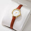 Roma Dial Leather-Band Quartz Watch