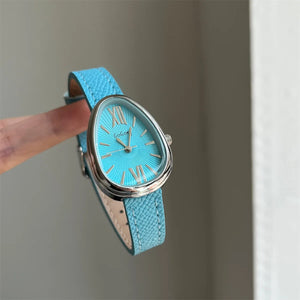 Small Roma Dial Leather Band Watch