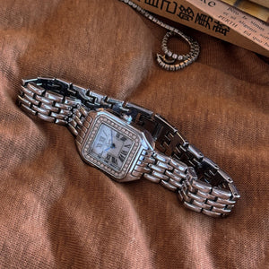 Elegant Gold Square Dial Waterproof Watch