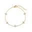 Crown Shape 18K Gold-Plated Bead Bracelet – Elegant Gold Crown Bead Stretch Bracelet