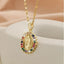 Virgin Mary Hollow Star Zircon Necklace