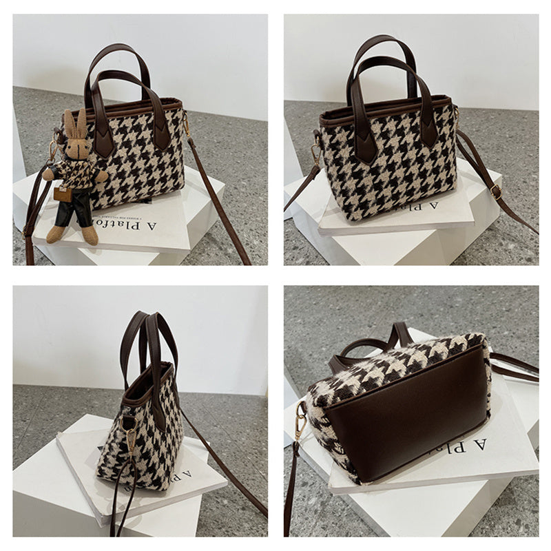 Fashion Houndstooth Shoulder Bags