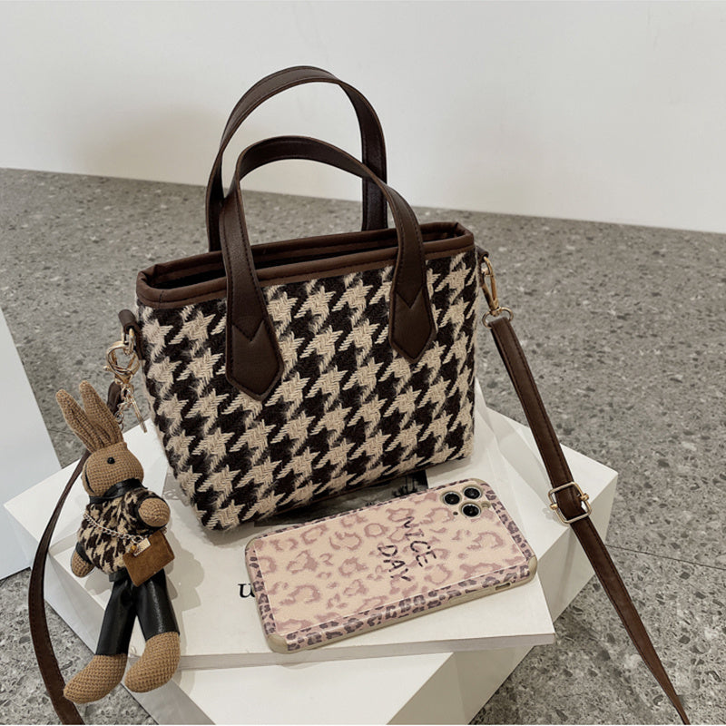 Fashion Houndstooth Shoulder Bags