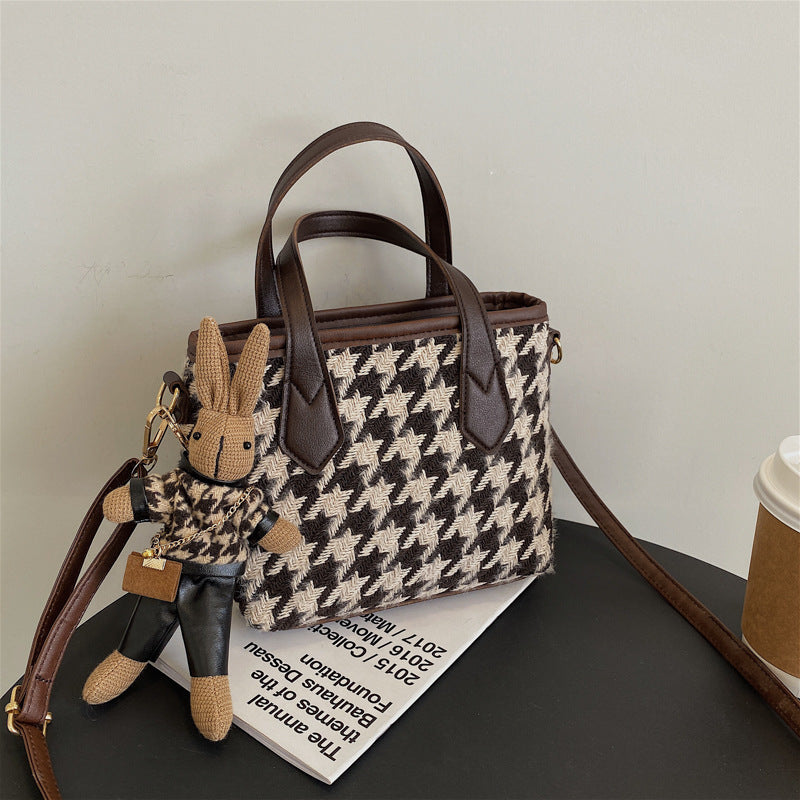 Fashion Houndstooth Shoulder Bags