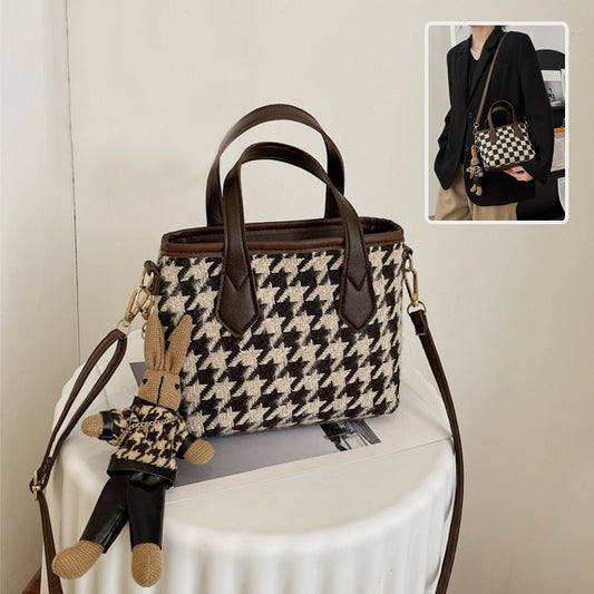 Fashion Houndstooth Shoulder Bags