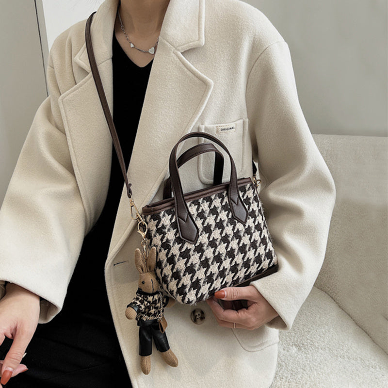 Fashion Houndstooth Shoulder Bags